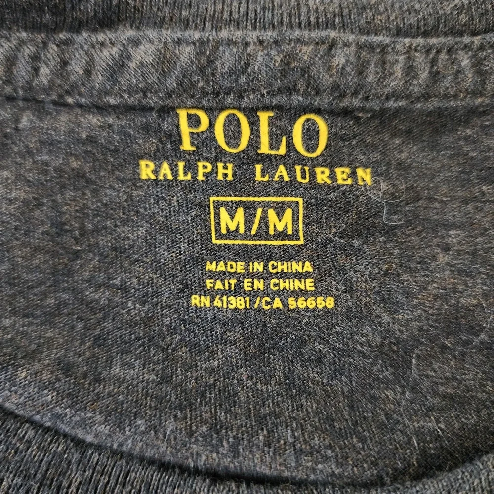 Polo Ralph Lauren T Shirt Men's Size Medium Dark‎ Gray Short Sleeve